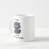 サルカスティックな黒猫のマグカップ コーヒーマグカップ (正面左)