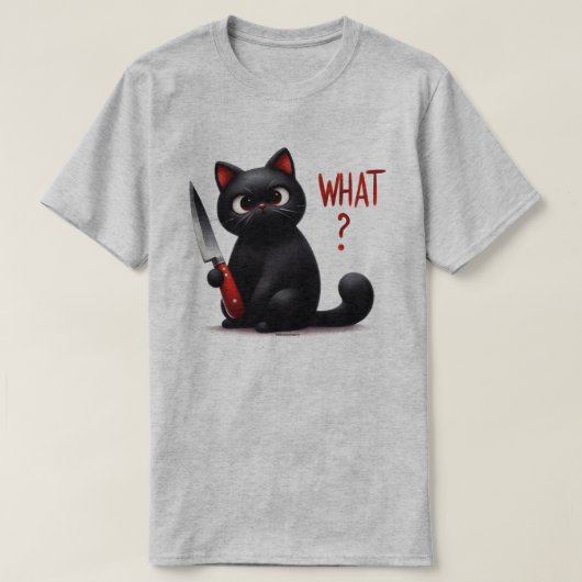 サルカスティックキャットグラフィック Tシャツ (デザイン正面)