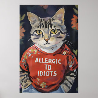 サルカスティック・キャット・ラバー ウォールアート 白痴アレルギー