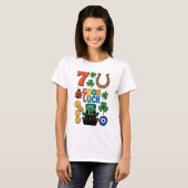 サルカス黒猫とラッキーチャーム Tシャツ (正面フル)
