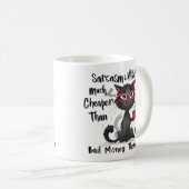 サルカズムと態度 猫好きのためのおもしろギフト コーヒーマグカップ (正面右)