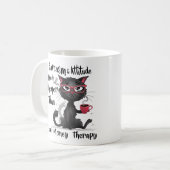 サルカズムと態度 猫好きのためのおもしろギフト コーヒーマグカップ (正面左)