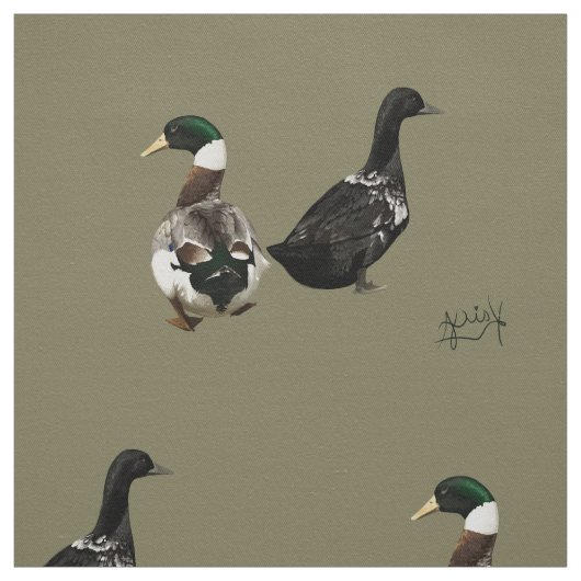 サルガザー・ドレイクと彼のレディ・ダックの生地 ファブリック (見本)