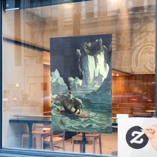 サルガソ海の死神とタイタニックの沈下 ウィンドウサイン (カフェ窓)