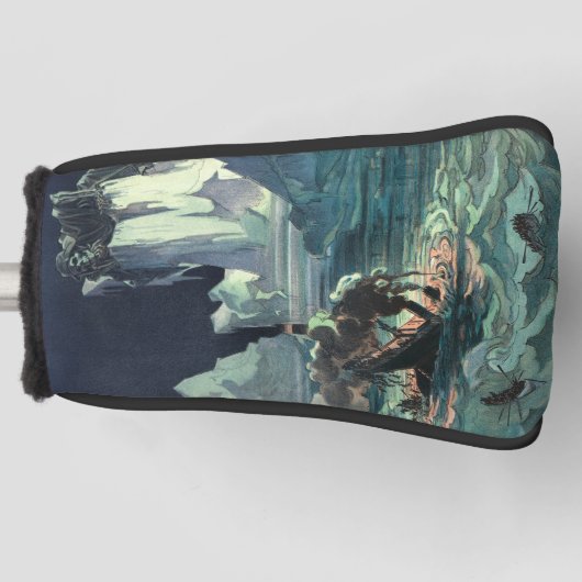 サルガソ海の死神とタイタニックの沈下 ゴルフヘッドカバー (正面)