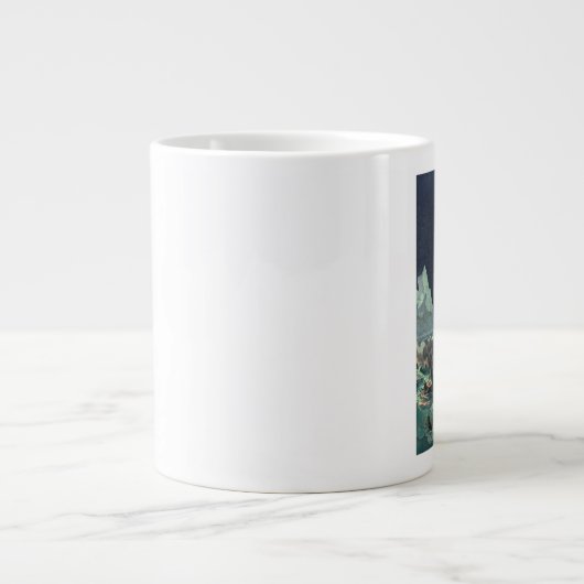 サルガソ海の死神とタイタニックの沈下 ジャンボコーヒーマグカップ (正面)