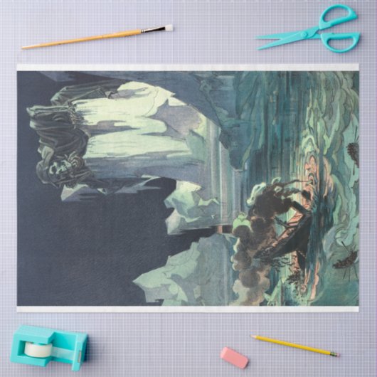 サルガソ海の死神とタイタニックの沈下 薄葉紙 (クラフト)