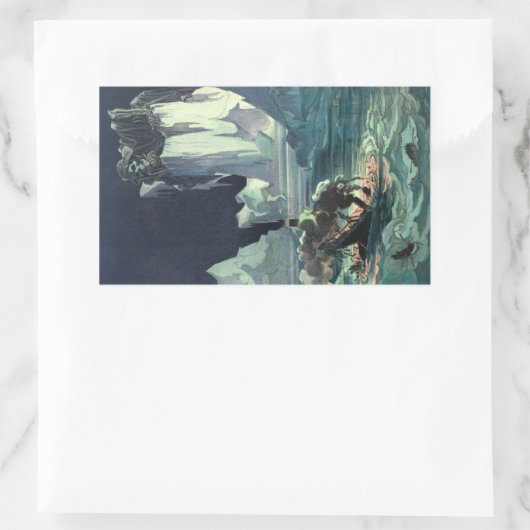 サルガソ海の死神とタイタニックの沈下 長方形シール (バッグ)