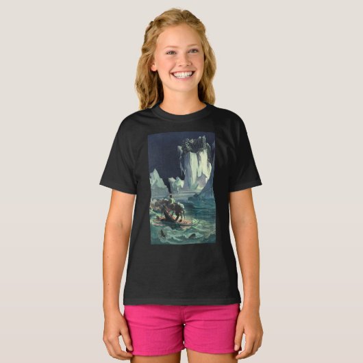 サルガソ海の死神とタイタニックの沈下 Tシャツ (正面フル)