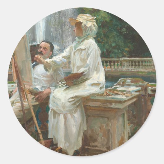 サルガントによるイタリア、フラスカティのトルロニア邸の噴水 ラウンドシール (正面)