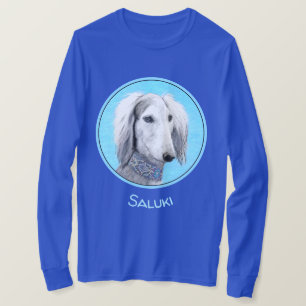 サルキさん-かわい絵画いオリジナルの犬アート Tシャツ