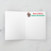 サルキクリスマスストッキング カード (内部)