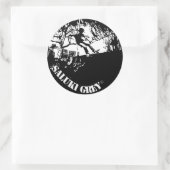 サルキグレイ新しいロゴ ラウンドシール (バッグ)