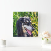 サルキドッグ スクエア壁時計 (ホーム)