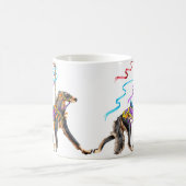 サルキ回転木馬ブラック&タン コーヒーマグカップ (中央)