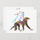 サルキ回転木馬ブラック&タン 招待状 (正面/裏面)