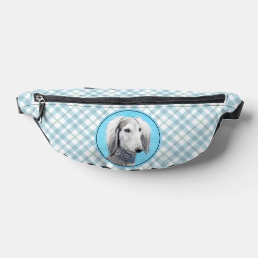 サルキ絵を描のシルバーフェザーズオリジナルドッグアート ファニーパック (レイダウン)