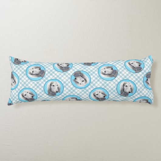 サルキ絵を描のシルバーフェザーズオリジナルドッグアート ボディピロー (正面)