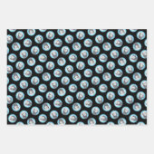 サルキ絵を描のシルバーフェザーズオリジナルドッグアート ラッピングペーパーシート (正面3)