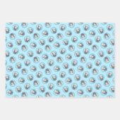 サルキ絵を描のシルバーフェザーズオリジナルドッグアート ラッピングペーパーシート (正面)