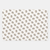 サルキ絵を描の子豚かわいいオリジナルドッグアート ラッピングペーパーシート (正面2)