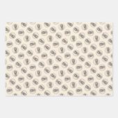 サルキ絵を描の子豚かわいいオリジナルドッグアート ラッピングペーパーシート (正面)