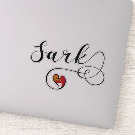 サルク国旗のハート、チャネル諸島 シール (詳細)