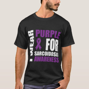 サルコイドーシス認識度衣服パープルサポート Tシャツ