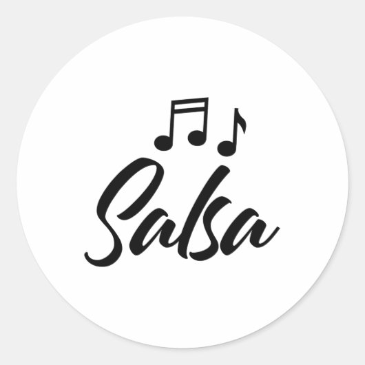 サルサおもしろいダンスTシャツレディメンズサルサ ラウンドシール (正面)
