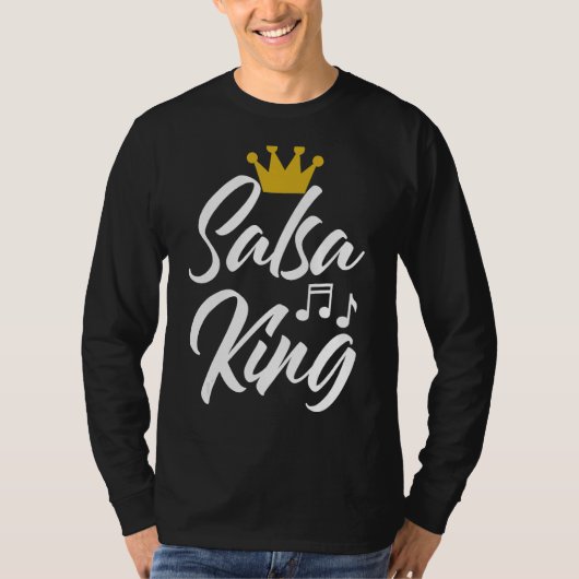 サルサおもしろいダンスTシャツ女性サルサキング Tシャツ (正面)
