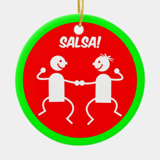 サルサのダンサー セラミックオーナメント (正面)