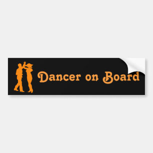 サルサのダンスの回転の踊りのシルエットのバンパーステッカー バンパーステッカー