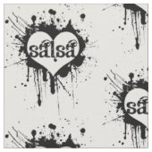 サルサのハートの生地- salseraのための… ファブリック (クローズアップ)