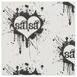 サルサのハートの生地- salseraのための… ファブリック