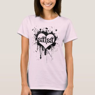サルサのハートのTシャツ Tシャツ