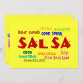 サルサの踊りのダンスの恋人のパーティーの招待 招待状 (正面/裏面)