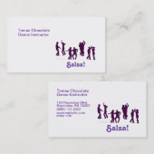 サルサの踊りはカスタムなシルエットを提起します 名刺 (正面/裏面)