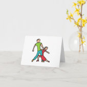 サルサの踊り カード (黄色い花)