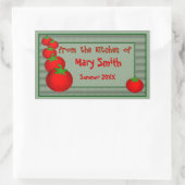 サルサまたはマリナラソースラベル 長方形シール (バッグ)