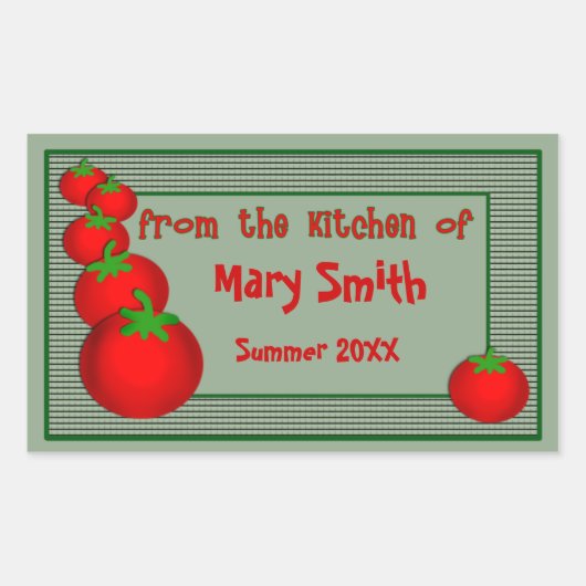 サルサまたはマリナラソースラベル 長方形シール (正面)