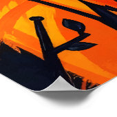 サルサイケデリック顔 – ネオンジャングルエネルギー ポスター (角)