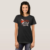 サルサガール踊りラテンダンサーダンス Tシャツ (正面フル)