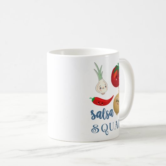 サルサスクワッドかわいいフードユーモア引用文 おもしろい コーヒーマグカップ (正面右)