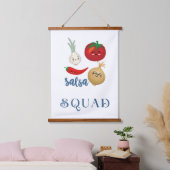 サルサスクワッドかわいいフードユーモア引用文 おもしろい 吊り下げ型タペストリー (寝室)