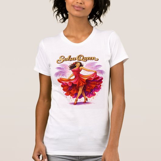 サルサダンサーにおすすめ! Salsa Queen Tシャツ (正面)