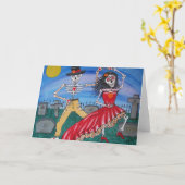 サルサダンサーの死の日 カード (黄色い花)