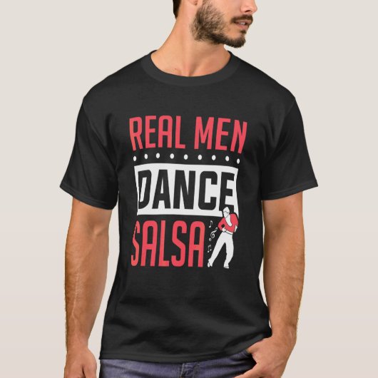 サルサダンサー 男性のためのサルサダンス Tシャツ (正面)