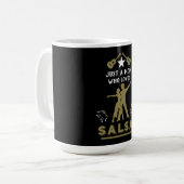 サルサダンスが大好きな女の子 コーヒーマグカップ (正面左)