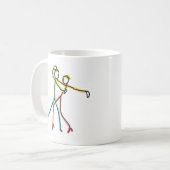 サルサダンスの人影 コーヒーマグカップ (正面左)