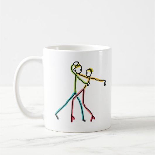 サルサダンスの人影 コーヒーマグカップ (左)